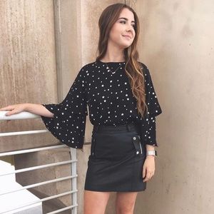 J.O.A Bell Sleeve Star Top